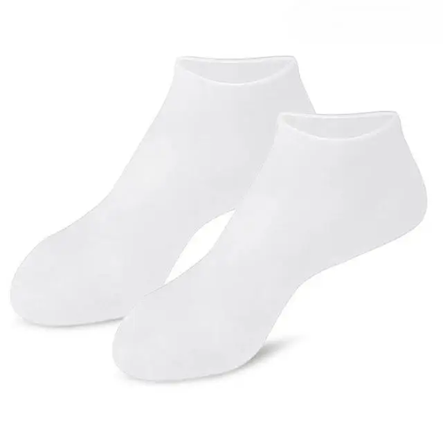 1 paio di calzini idratanti in silicone per piedi secchi e screpolati, calzini per la cura dei piedi, calzini per pedicure spa, calzini in gel idratante per massaggi 1Pair bianco