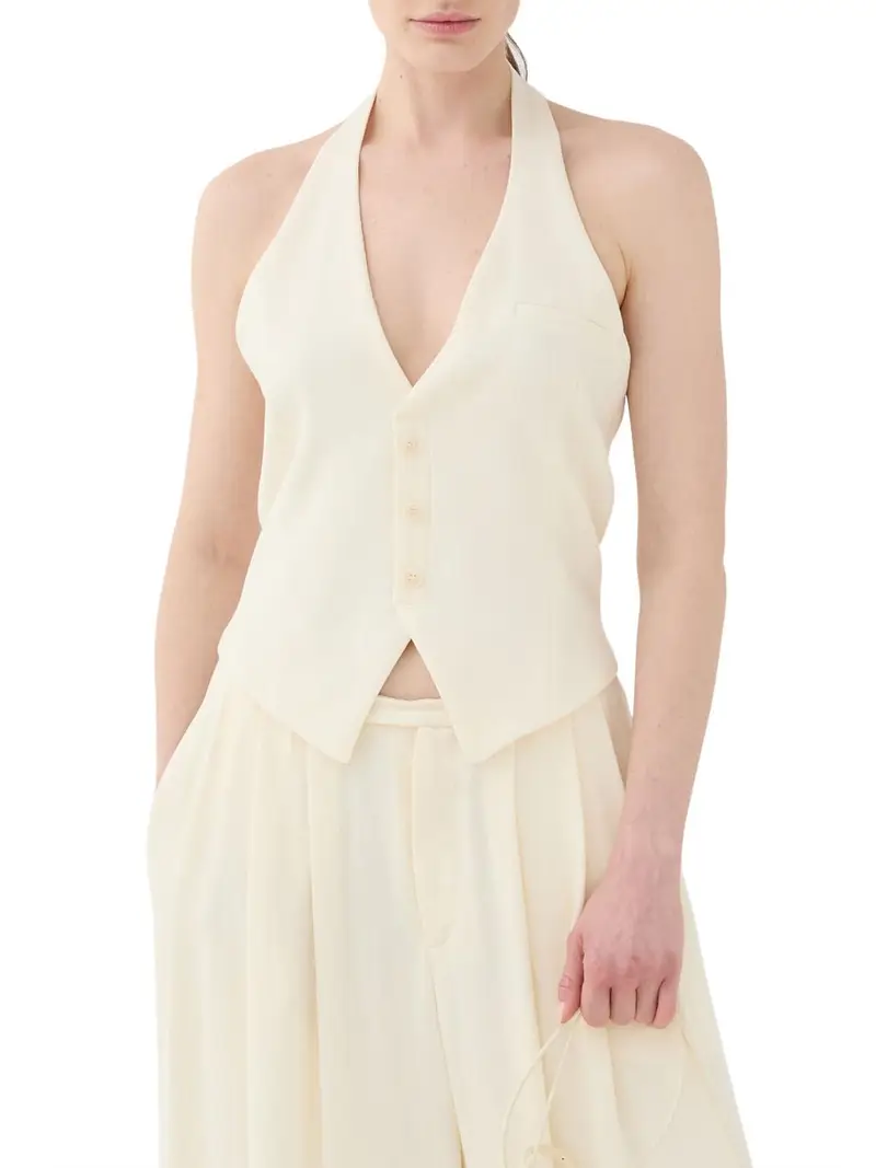 eleh gilet da donna - bianco