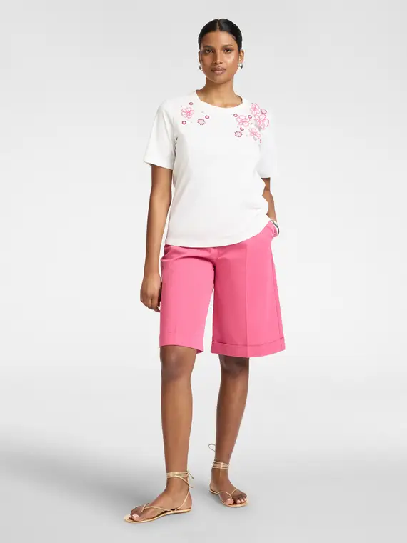 Elena Mirò Bermuda sartoriali in misto cotone Donna, Fucsia