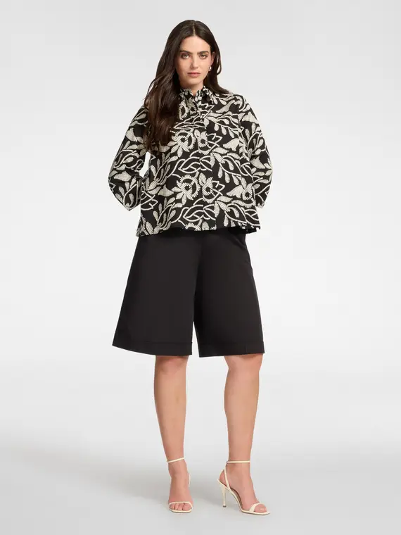 Elena Mirò Pantaloni corti in misto cotone Donna, Nero
