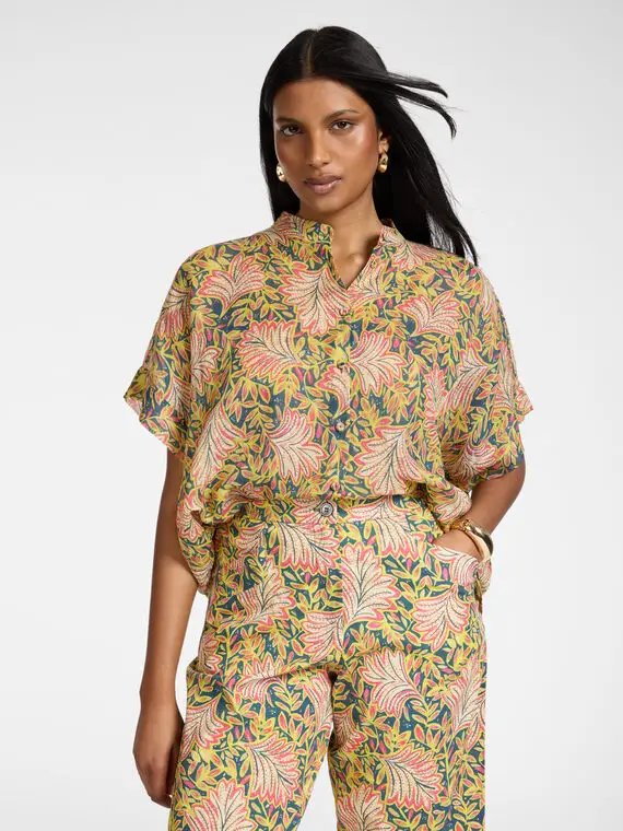 Elena Mirò Camicia in ramié stampato Donna