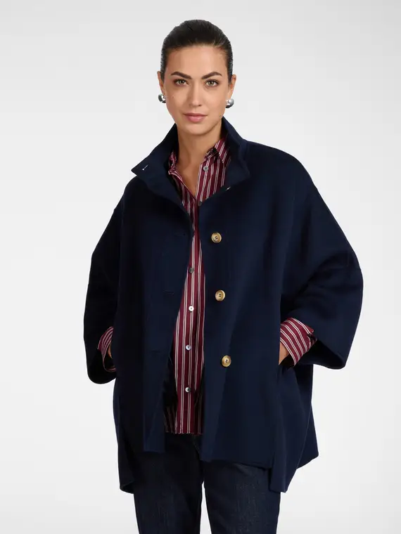 Elena Mirò Cappa in double con collo alto Donna, Blu