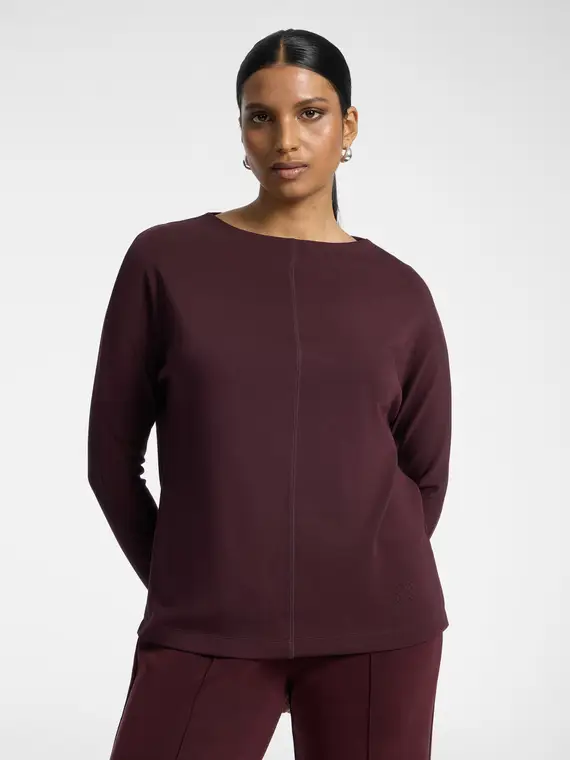 Felpa misto modal Donna, Bordeaux (58 IT)