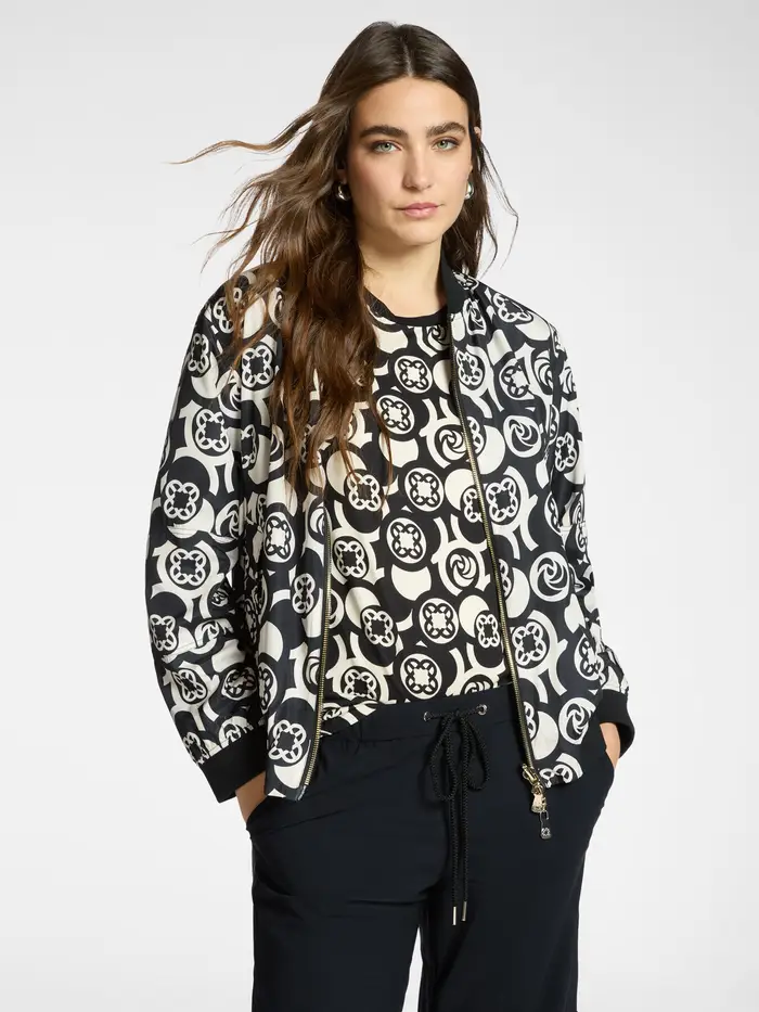 ELENA MIRO giubbino da donna monogram reversibile NERO