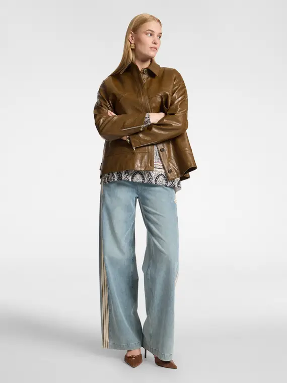Elena Mirò Jeans boyfit "Barbra" con bordi laterali Donna, Blu
