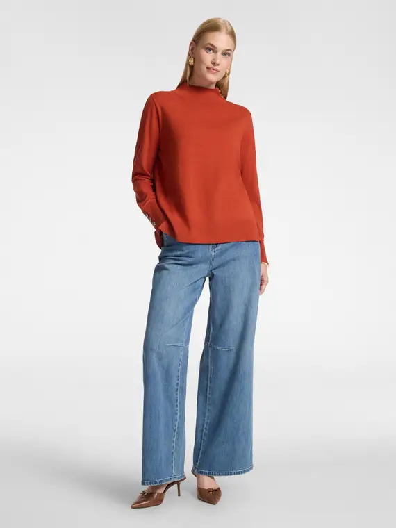 Elena Mirò Jeans boyfit "Barbra"con dettagli cuciti Donna, Blu