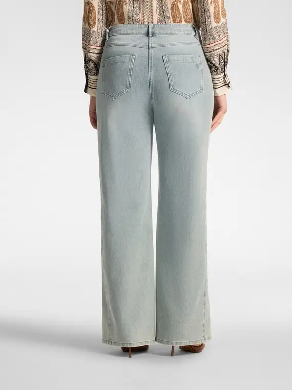 Elena Mirò Jeans flare washed "Florence" Donna, Blu