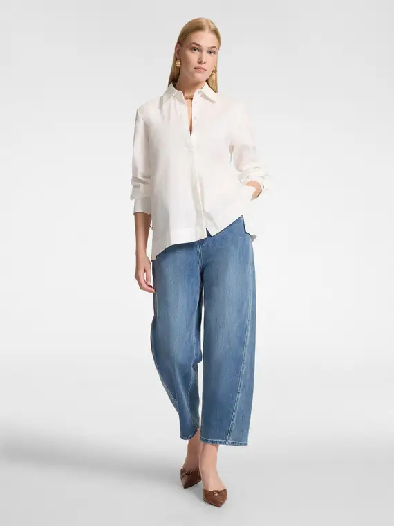 Elena Mirò Jeans regular in denim washed "Carol" Donna, Blu