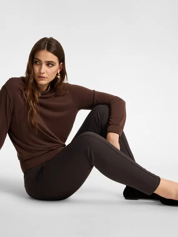Elena Mirò Leggings in jersey Donna, Marrone (58 IT)