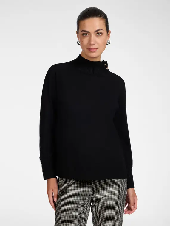 Maglia in viscosa con bottoni Donna, (58 IT)