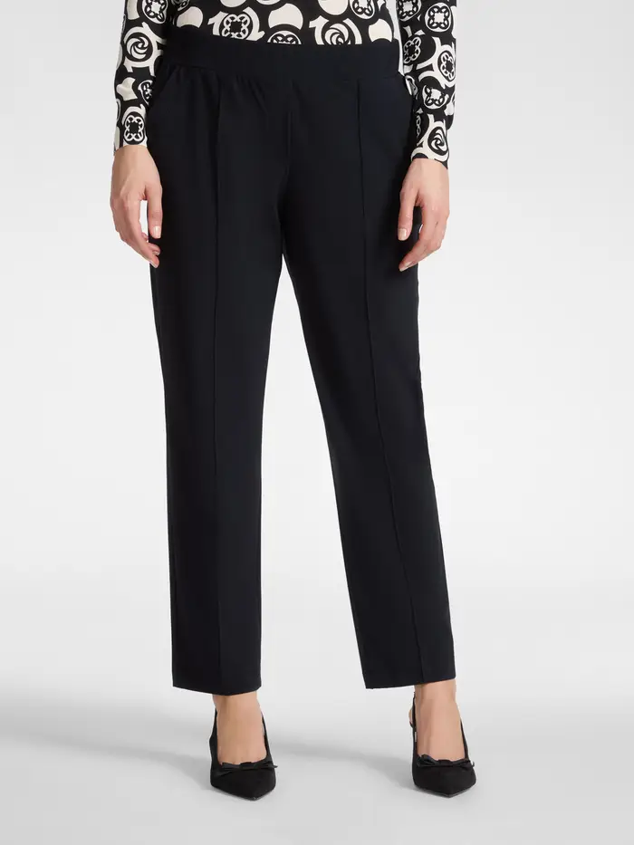 ELENA MIRO pantalone da donna jogger in jersey NERO