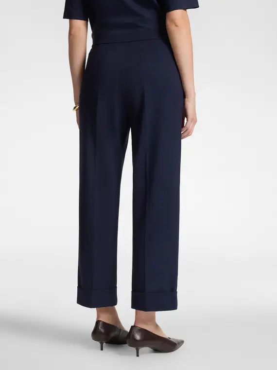 Elena Mirò Pantaloni chinos in punto milano misto viscosa Donna, Blu