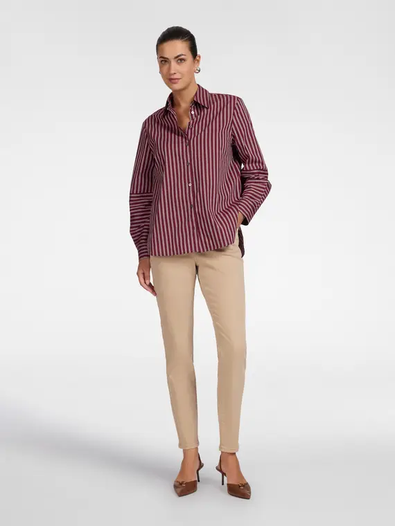 Elena Mirò Pantaloni slim in drill misto cotone Donna, Beige