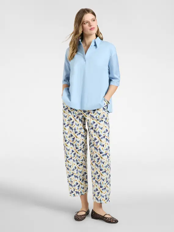 Elena Mirò Pantaloni stampati Donna, Bianco