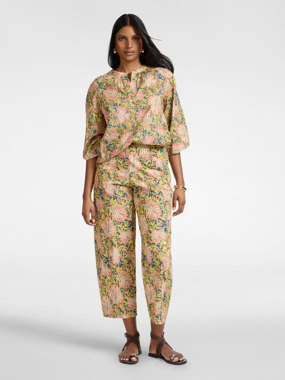 Elena Mirò Pantaloni stampati Donna, Giallo