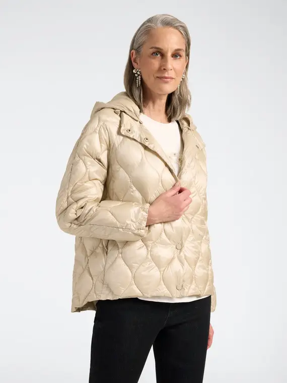 Elena Mirò Piumino lightweight in nylon trapuntato Donna, Beige