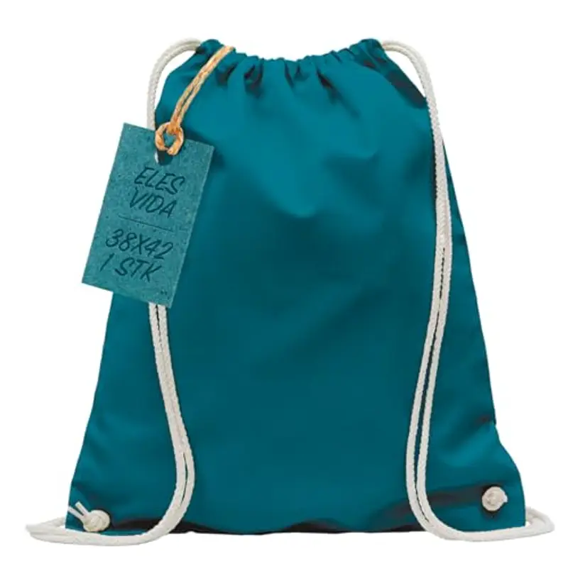 ELES VIDA Sacca in cotone da palestra, Zaino borsa in tessuto, borsa in cotone, borsa in juta Borsa in tessuto omologata OEKO-TEX®