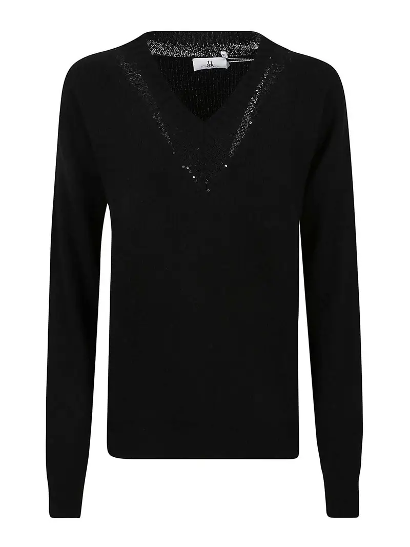 Eleven88 Maglione scollo a V Nero