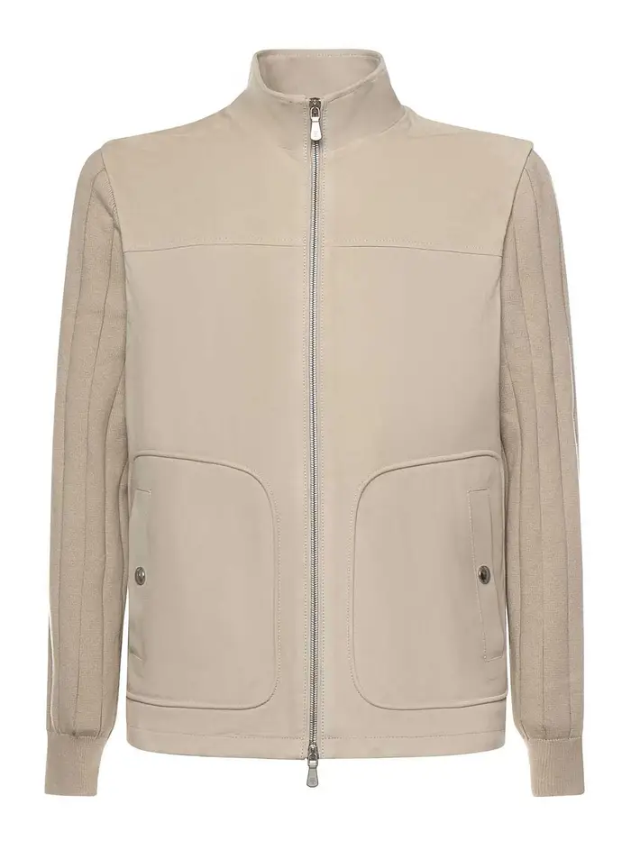 Eleventy Giacca di pelle Beige