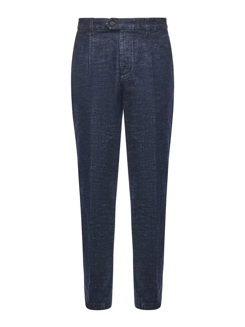 Eleventy Pantaloni di cotone Blu