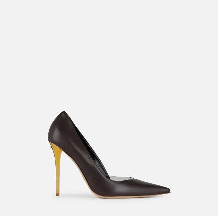 Elisabetta Franchi Décolleté Sharp con dettaglio cut-out Cognac