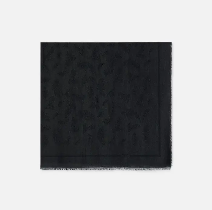Elisabetta Franchi Foulard in lurex con tema piume Nero