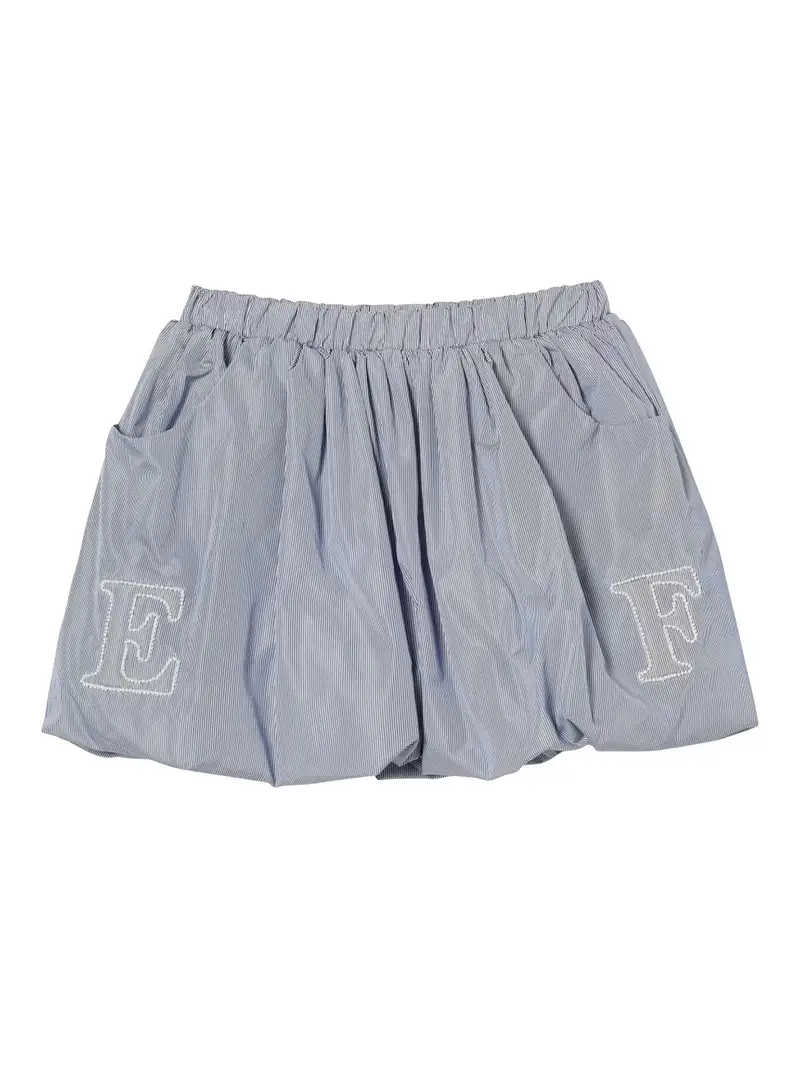 Elisabetta Franchi Gonna Con Logo Blu