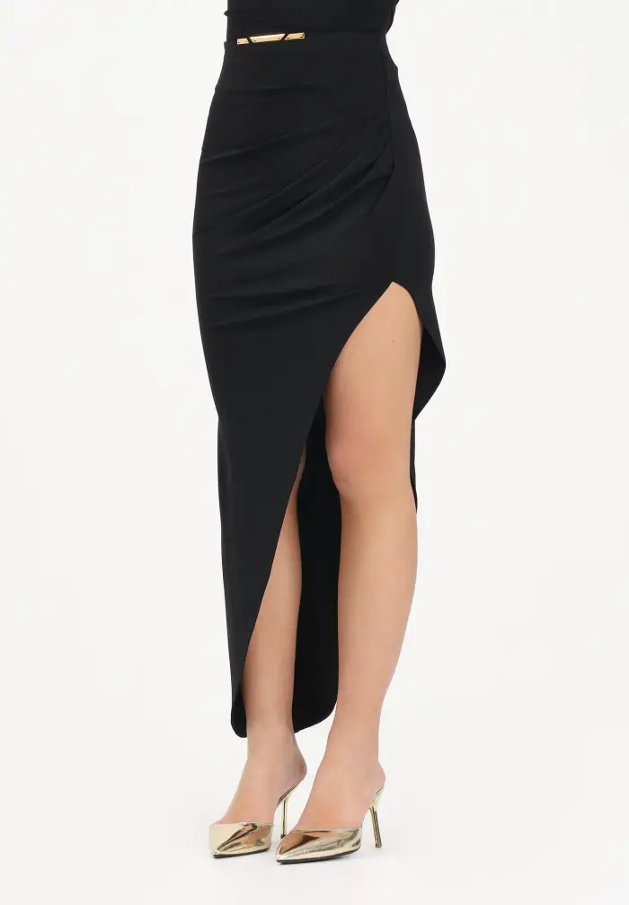 ELISABETTA FRANCHI Gonna midi nera da donna