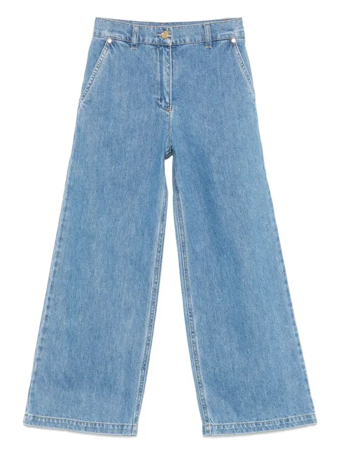 Jeans basic a gamba ampia
