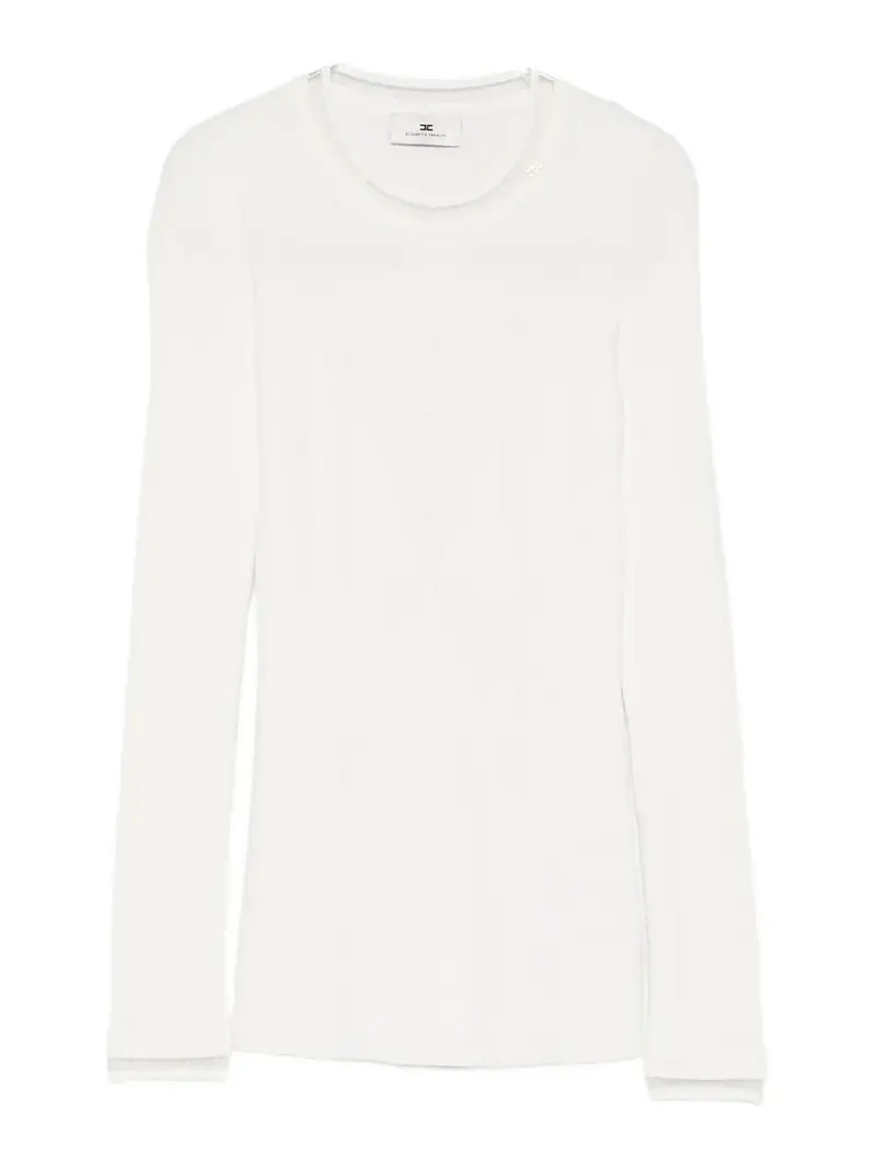 Elisabetta Franchi Maglione in tricot Crema