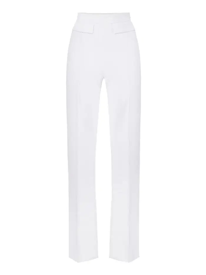 elisabetta-franchi pantalone zampa da donna - avorio