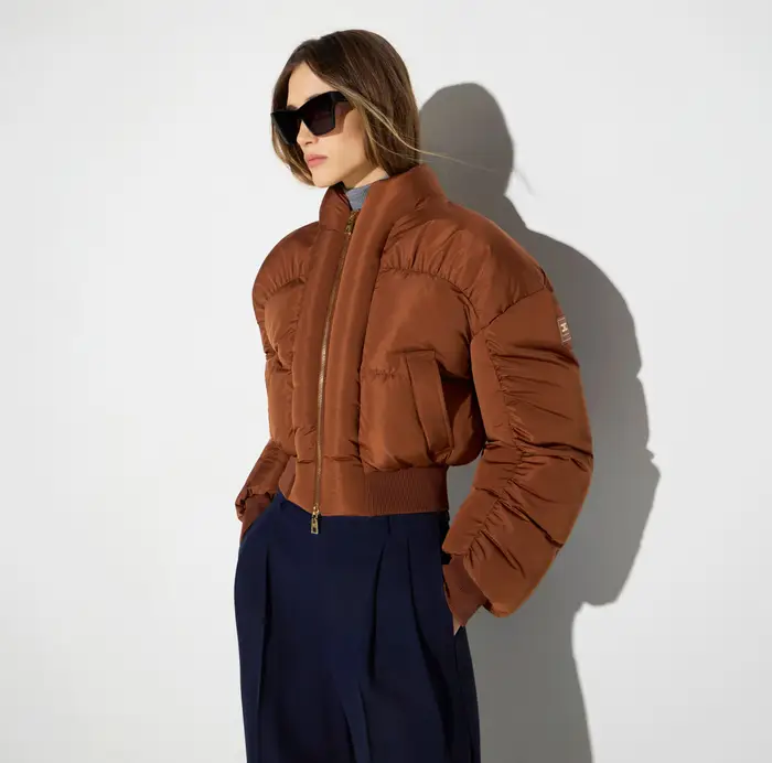 Elisabetta Franchi Piumino in tessuto vela Sigaro