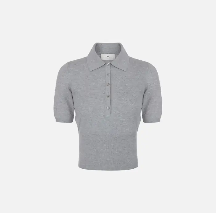 Elisabetta Franchi Polo in maglia Grigio melange