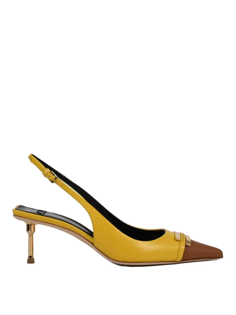 Elisabetta Franchi Slingback Bicolore Marrone