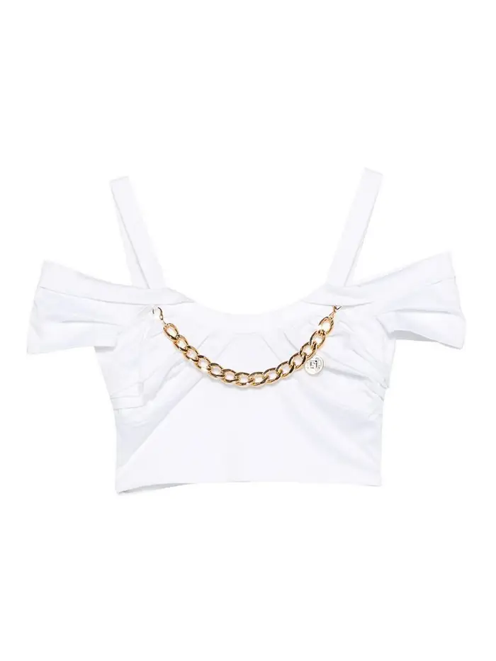 Top Con Spalle Scoperte Bianco