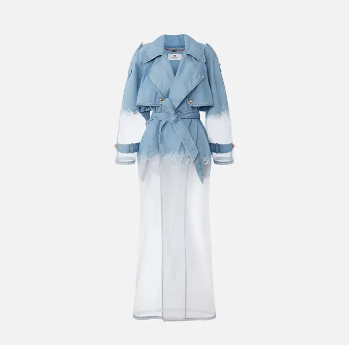 ELISABETTA FRANCHI Trench Denim 5250278