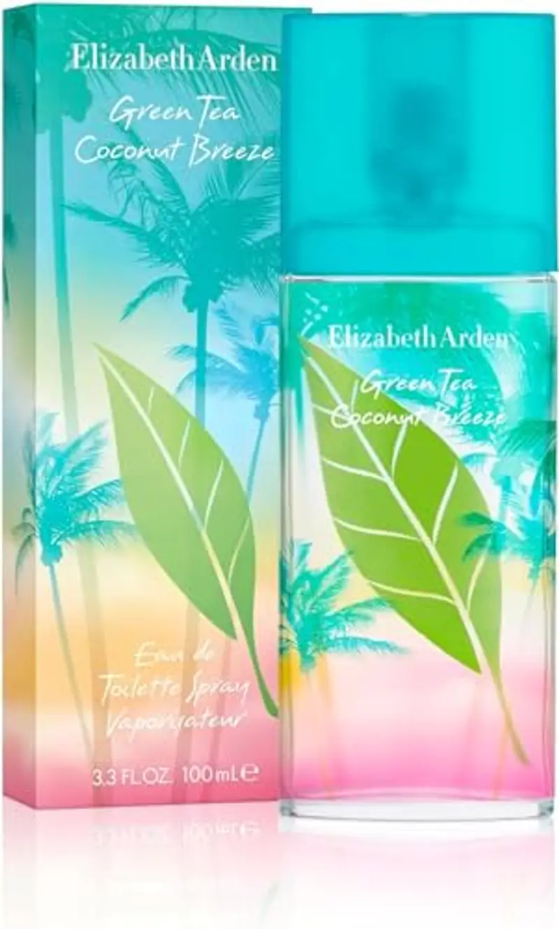 Elizabeth Arden Green Tea Coconut Breeze Eau de Toilette, Fragranza al Cocco, Risveglia i Sensi, Vibrante ed Energizzante - 100ml