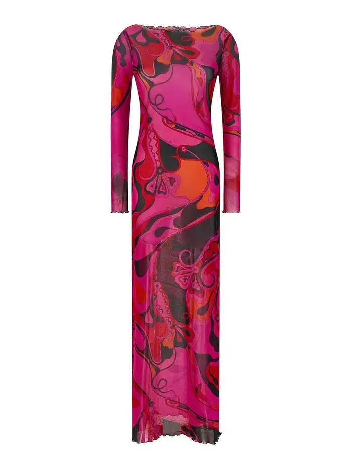 Emilio Pucci Abito Orchidea Multicolore