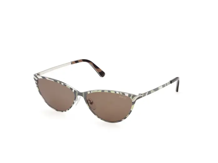 EMILIO PUCCI Donna EP0256 99E Occhiali da sole Metallo Multi-colore Marrone Cat Eye Normale