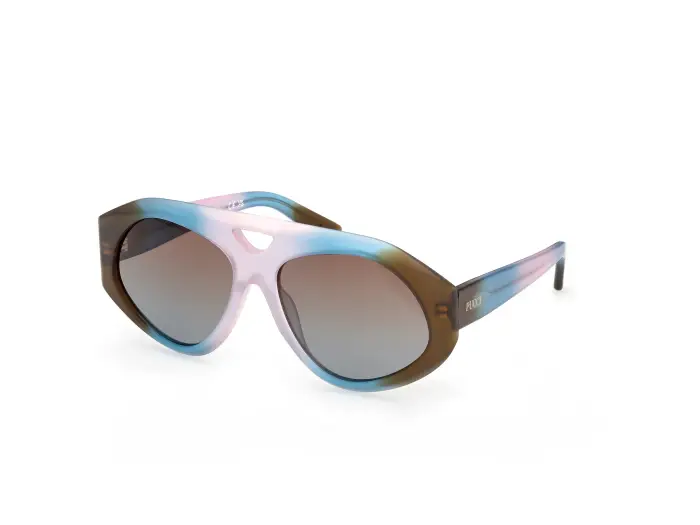 EMILIO PUCCI Donna EP0258 50F Occhiali da sole Marrone Squadrata Normale