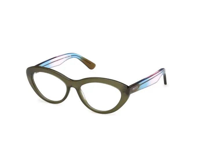 EMILIO PUCCI Donna EP5287 96 Montature da vista Verde Cat Eye Normale
