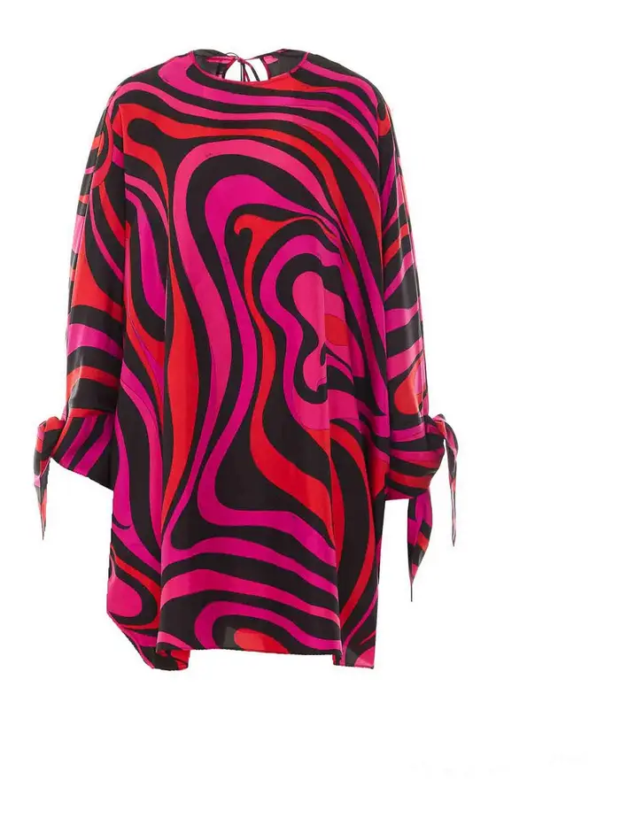 Emilio Pucci Vestito con stampa Marmo Multicolore