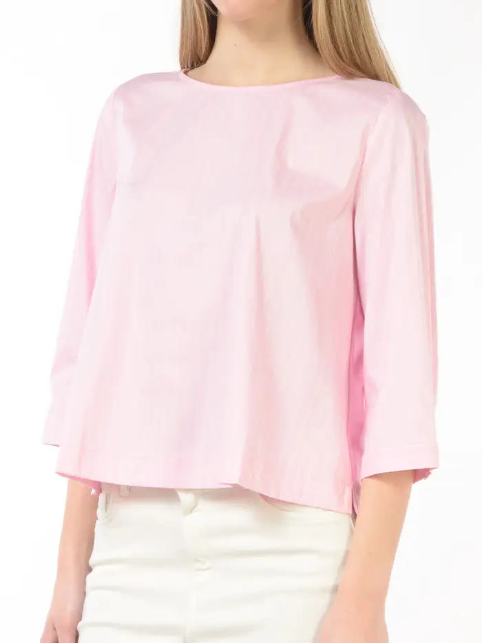 EMME BY MARELLA blusa da donna a righe con maniche a tre quarti ROSA