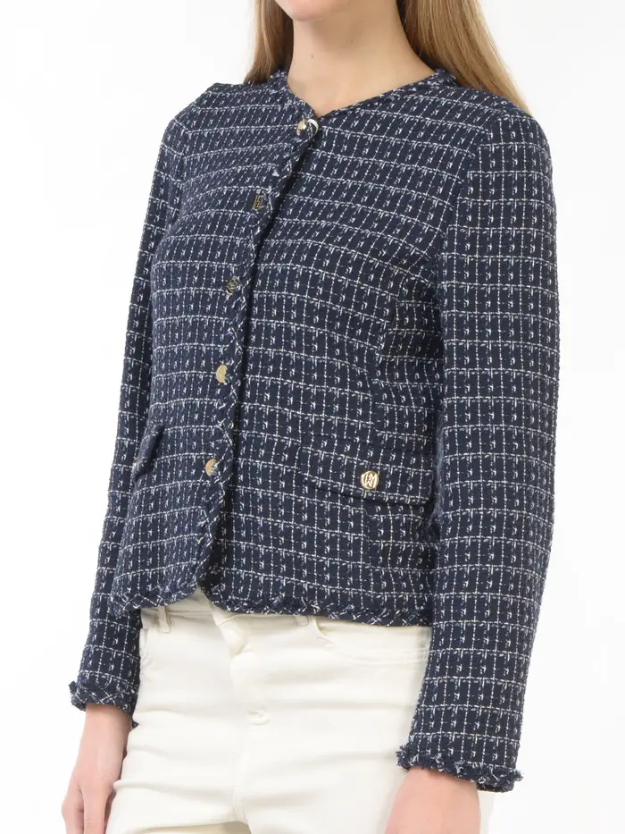 EMME BY MARELLA giacca da donna boucle a girocollo Blu