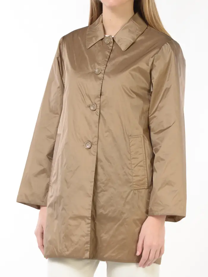 EMME BY MARELLA impermeabile da donna effetto lucido con tasche BEIGE