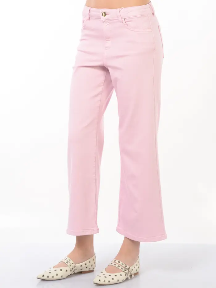EMME BY MARELLA pantalone da donna ampio e cropped ROSA