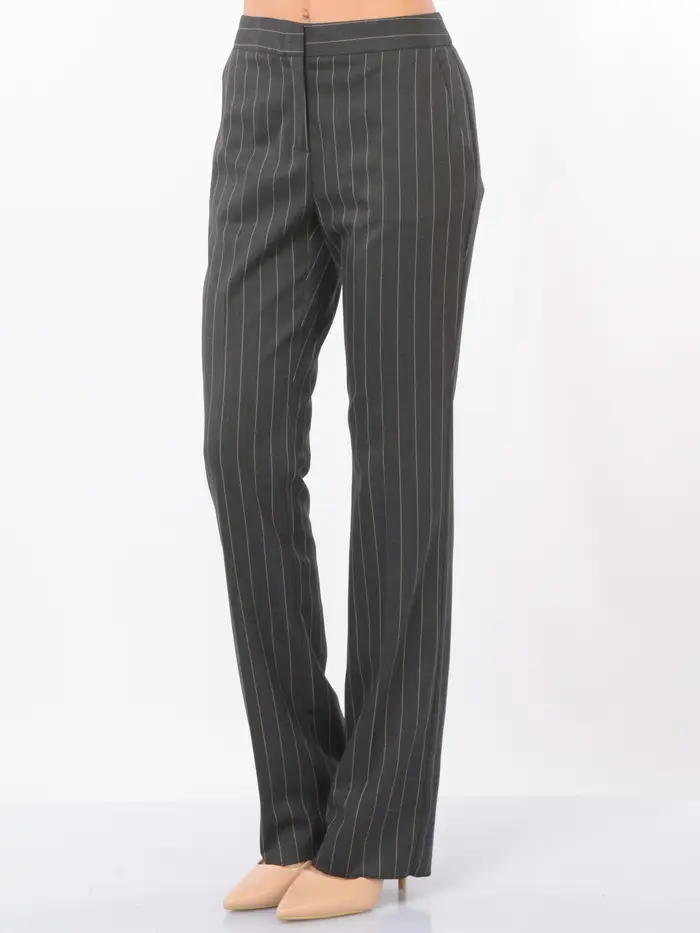 EMME BY MARELLA pantalone da donna dritto in gessato Grigio