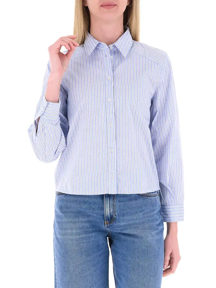 camicia emme marella da donna - celeste
