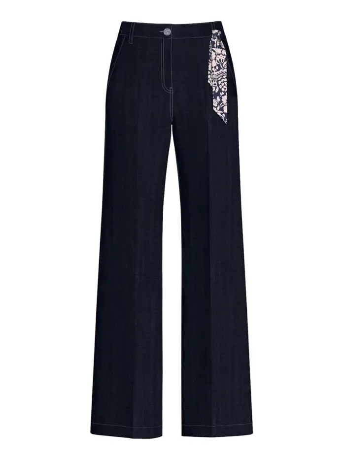 jeans wide emme marella da donna - blu