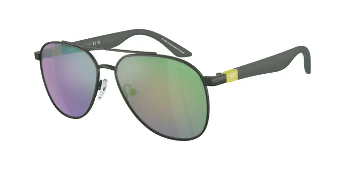 Emporio Armani Bambino EK2001 30173R Occhiali da sole bambino Metallo Verde Grigio Pilot Specchiate Specchiato